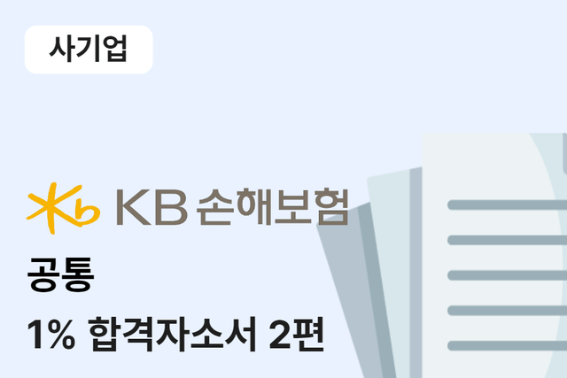 KB손해보험 공통 합격 자소서 2편