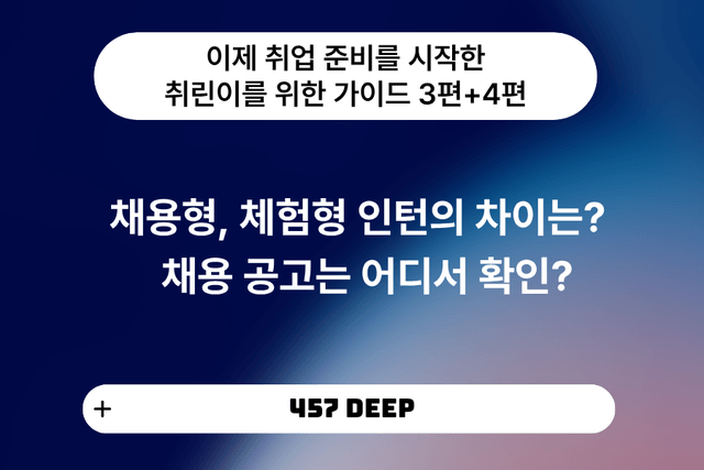 취린이 강의 3편+4편 - 채용형,체험형 인턴의 차이는? 채용공고 어디서 봐야 할까요