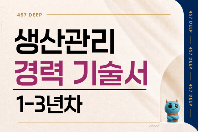 생산관리 경력 기술서 1-3년차