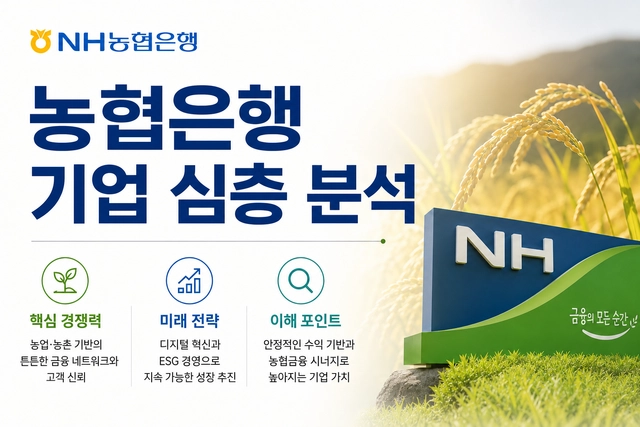 NH농협은행 자소서 및 면접 대비를 위한 기업 분석(최신 26년)