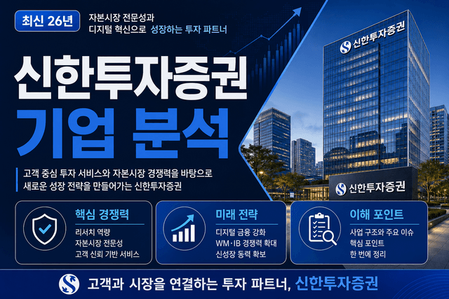 신한투자증권 자소서 및 면접 대비를 위한 기업 분석(최신 26년)