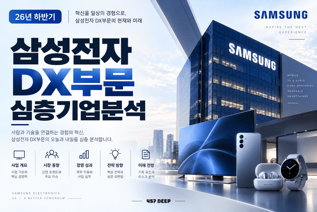 (업데이트 예정) 삼성전자 DX부문 자소서 및 면접대비를 위한 심층 기업분석 (26년 최신)