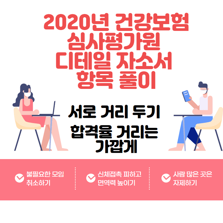 2020년 심평원 하반기 디테일 자소서 항목 풀이 
