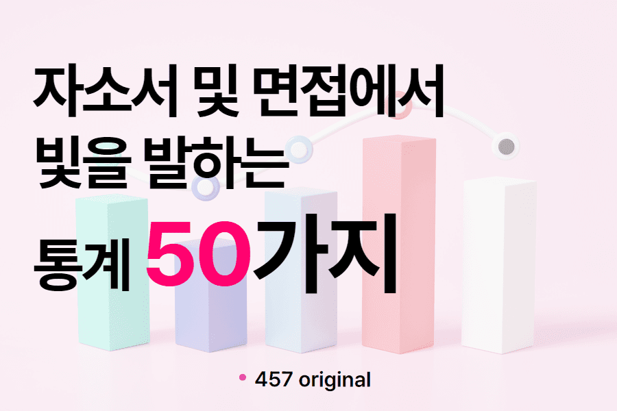 자소서 및 면접에 활용할 수 있는 통계 50가지