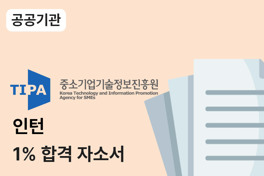 중소기업기술정보진흥원 인턴 합격 자소서 