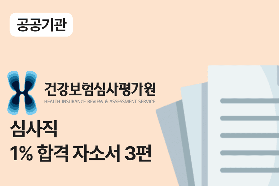 심평원 심사직 합격 자소서 3편 