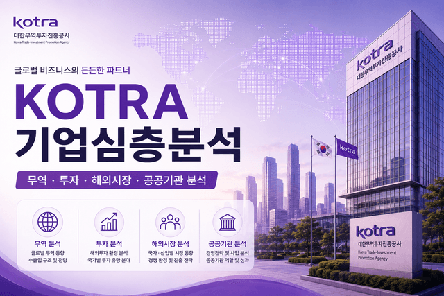 kotra 기업 심층 분석(코트라 자소서 및 면접 대비를 위한 기업 분석 최신 26년)