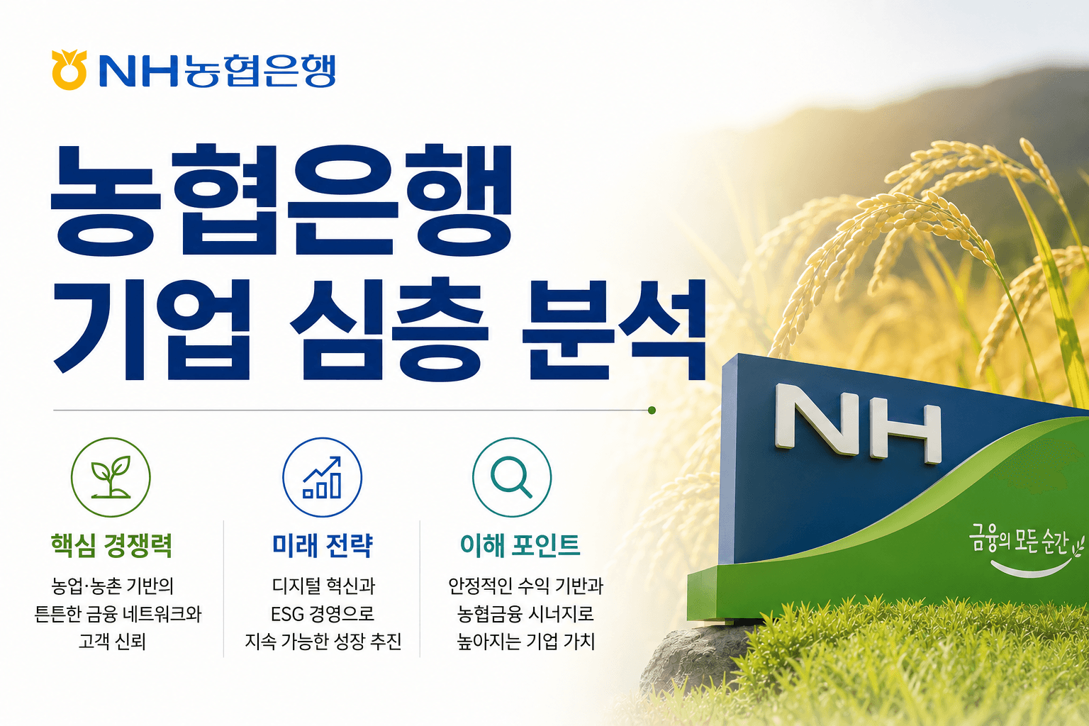 농협은행 자소서 및 면접 대비를 위한 기업 심층 분석(업데이트 예정)
