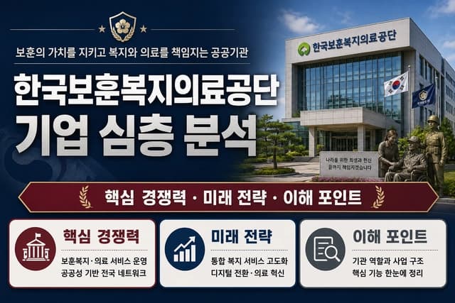 한국보훈복지의료공단 자소서 및 면접 대비를 위한 기업 심층 분석(최신 26년)