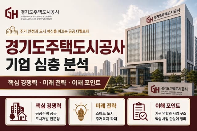 경기도주택도시공사 자소서 및 면접 대비를 위한 기업 분석(최신 26년)