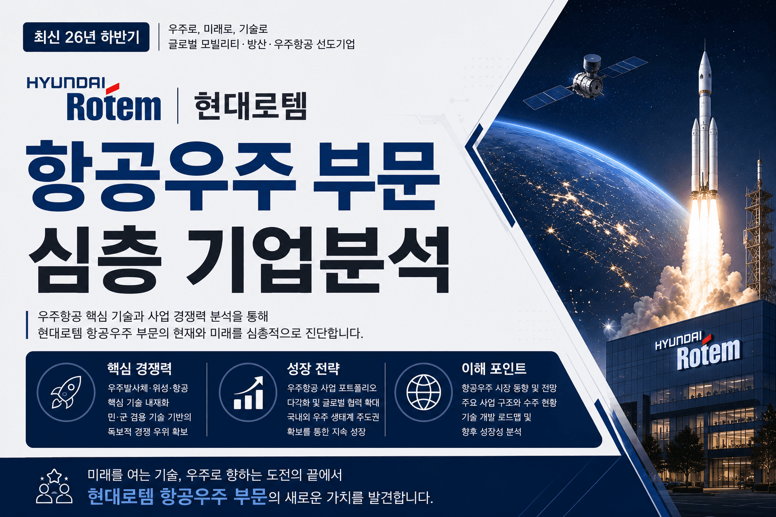 (업데이트 예정) 현대로템 항공우주 부문 자소서 및 면접 대비를 위한 기업 심층 분석(최신 26년)