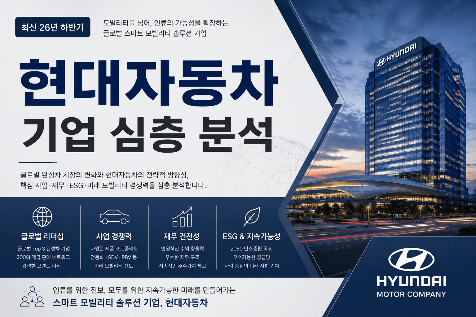 (업데이트 예정) 현대자동차 자소서 및 면접 대비를 위한 기업 심층 분석(최신 26년)