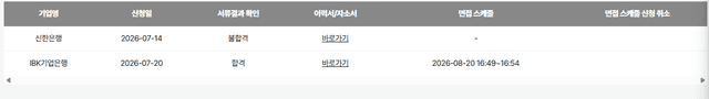 금융권 공동 채용 박람회 IBK 서류 합격
