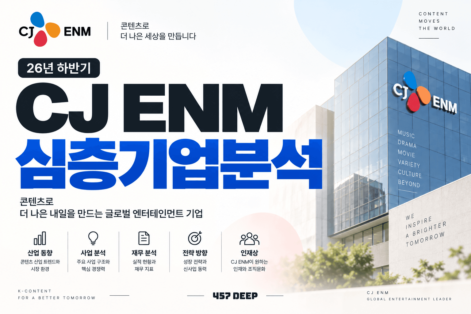 (업데이트 예정) CJ ENM 자소서 및 면접대비를 위한 심층 기업분석 (26년 최신)