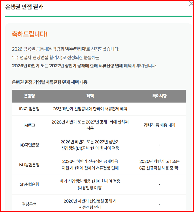 금공채 하나은행 최종합격