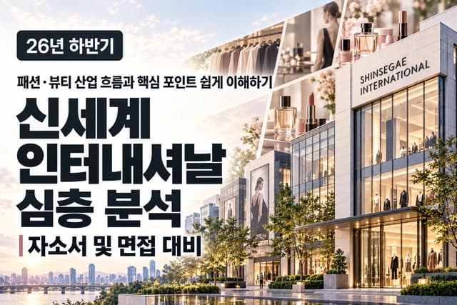 신세계 인터내셔날 자소서 및 면접 대비를 위한 기업 분석 (최신 26년)