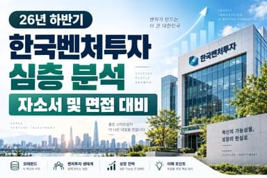 한국벤처투자 자소서 및 면접 대비를 위한 기업 분석 (최신 26년)