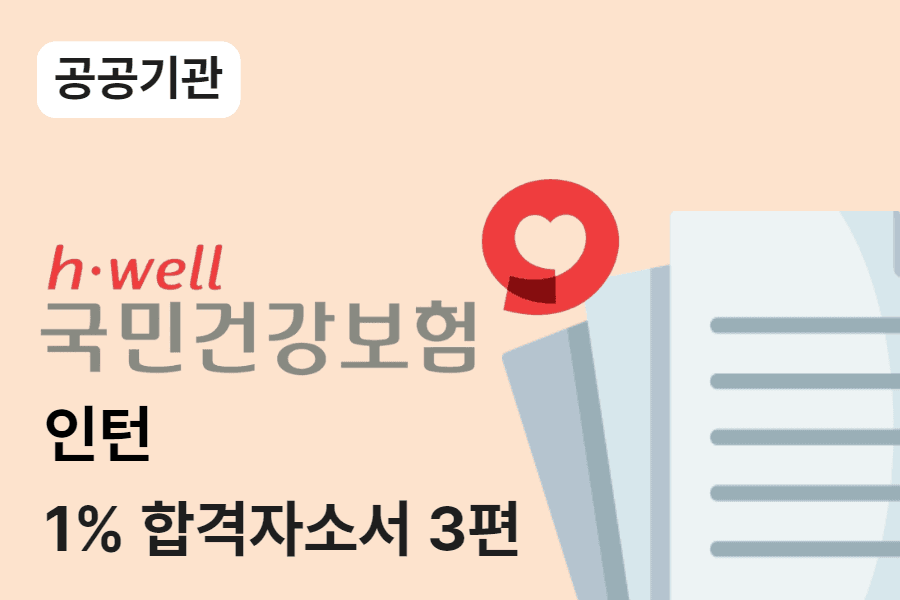 건강보험공단 인턴 합격 자소서 3편